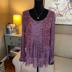 CAbi Long sleeved Blouse, sz Lg